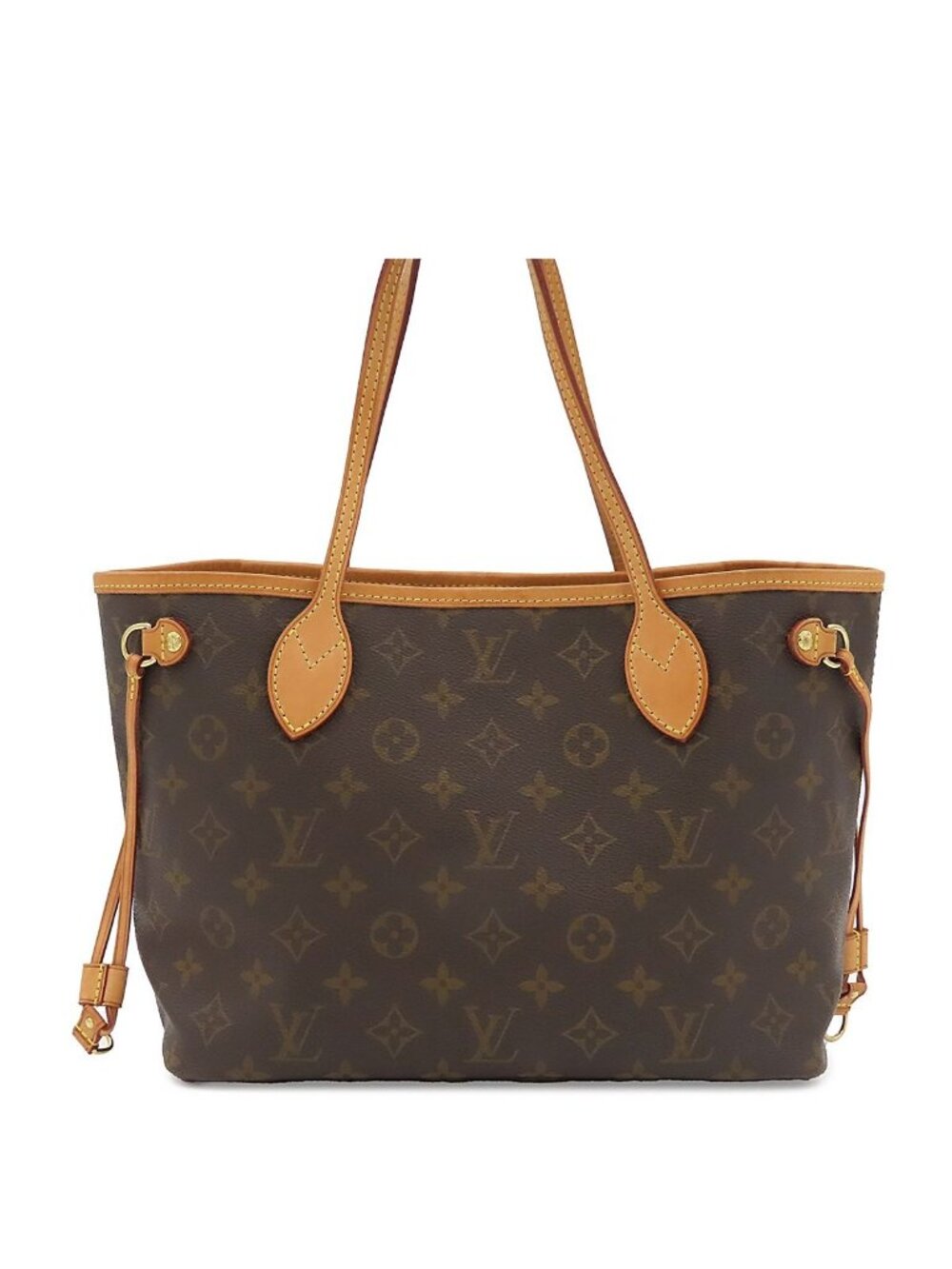 Louis Vuitton Neverfull PM Brown Gold Monogram Canvas Tote Bag